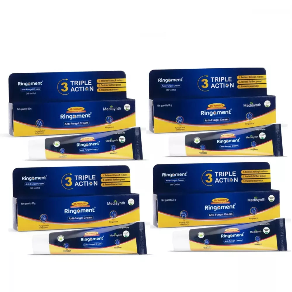 Medisynth Ringoment Anitfungal Cream (20g, Pack of 4)
