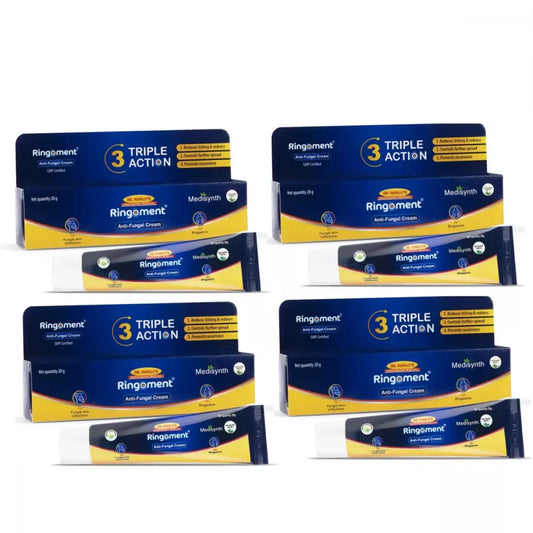 Medisynth Ringoment Anitfungal Cream (20g, Pack of 4)