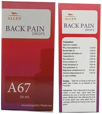 Allen A67 Back Pain Drops (30ml)