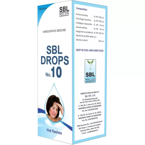 18922-1-1000 SBL Drops No 10 Hot flashes (30ml)